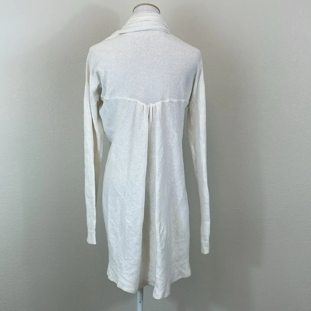 Lilly Putlizer ivory long sleeve open cardigan size medium - Picture 3 of 7